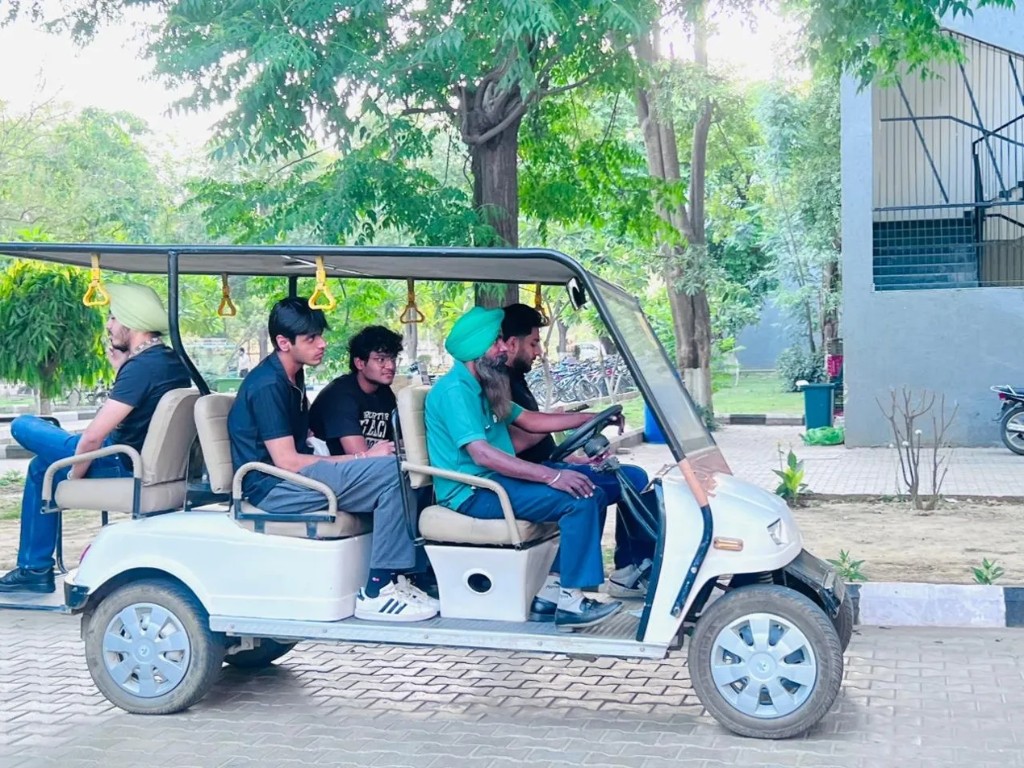 EVYo! electric golf cart exterior at Thapar Patiala