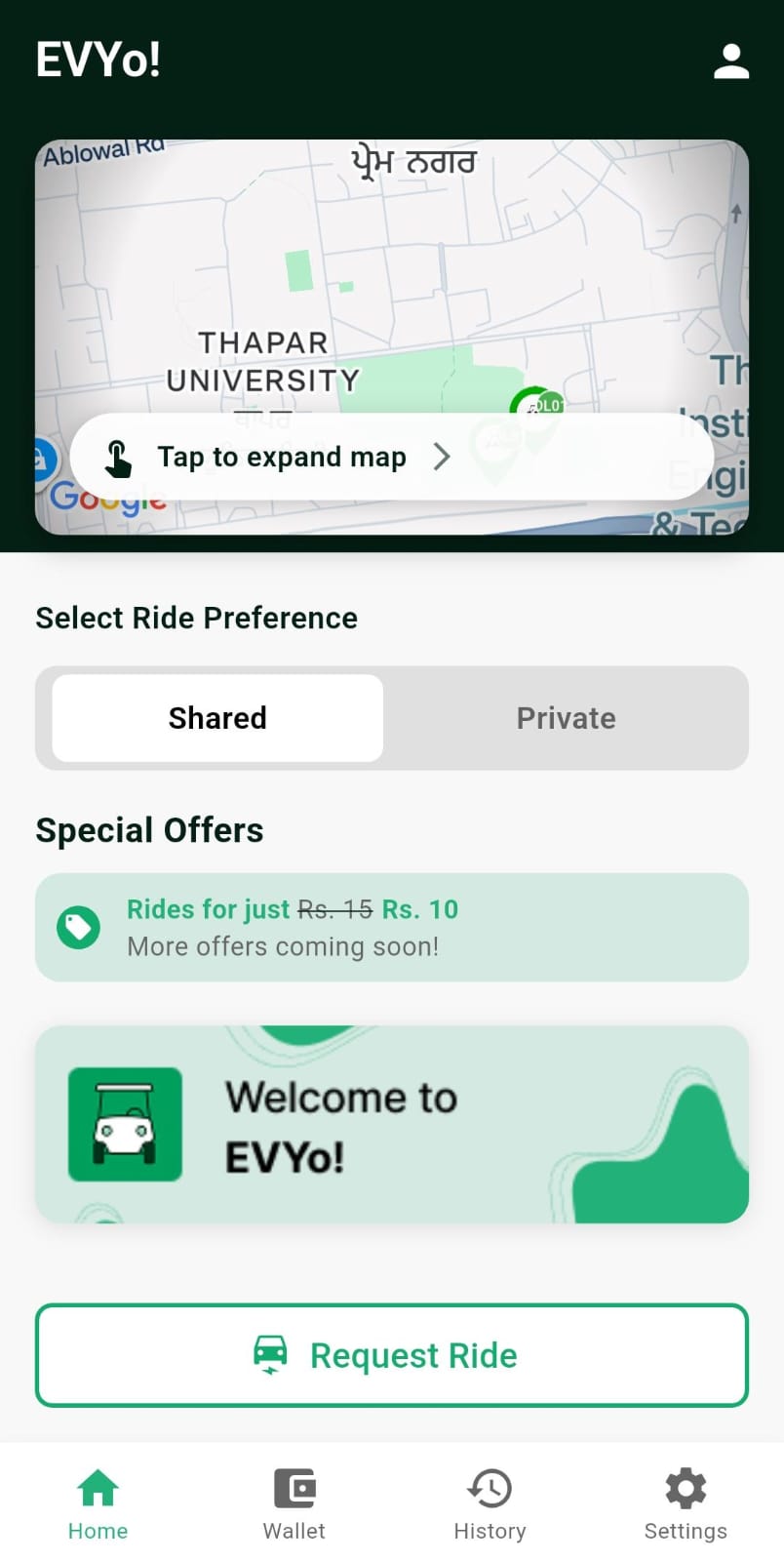EVYo! App Screenshot